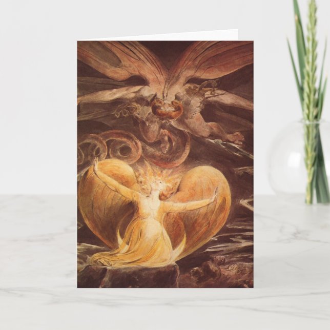 Red Dragon Art William Blake Card (Front)