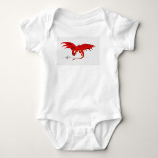 Red dragon baby body suit bodysuit