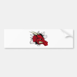 Red dragon breakthrough bumper sticker