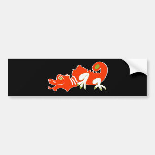 Red dragon bumper sticker