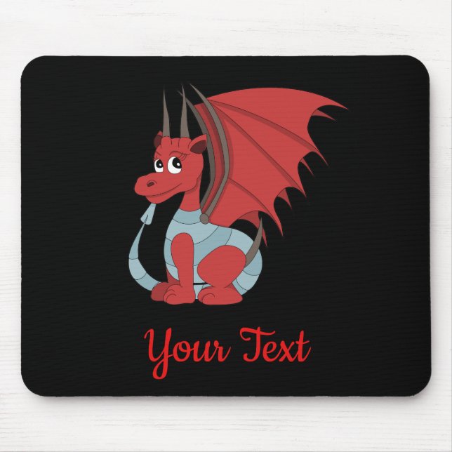 Red Dragon Cartoon  Mouse Pad (Front)