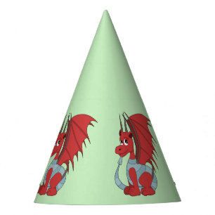 Red Dragon Cartoon Party Hat