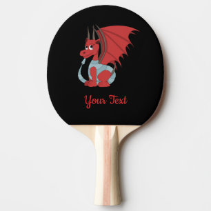 Red Dragon Cartoon Ping Pong Paddle