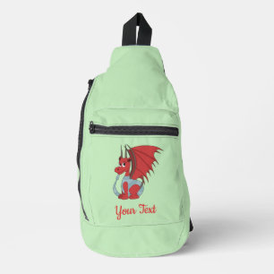 Red Dragon Cartoon Sling Bag