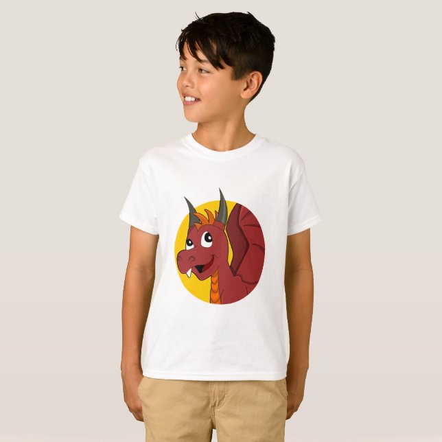 Red dragon cartoon T-Shirt (Front Full)