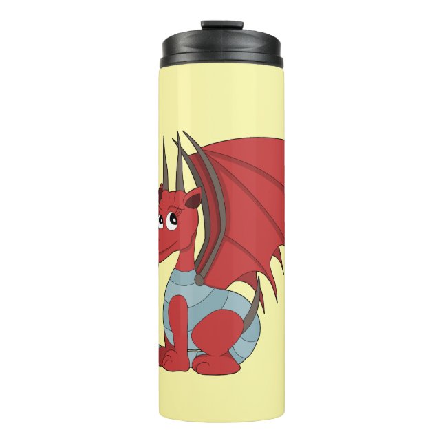 Red Dragon Cartoon  Thermal Tumbler (Front)