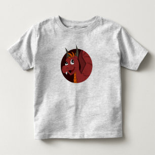 Red dragon cartoon toddler t-shirt