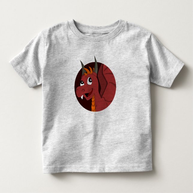 Red dragon cartoon toddler t-shirt (Front)