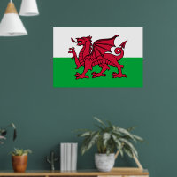 Red Dragon Celtic Flag of Wales & Welsh
