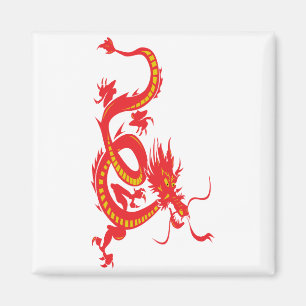 Red Dragon Chinese New Year Magnet