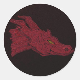 Red Dragon Classic Round Sticker