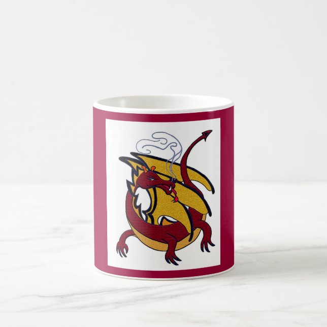 Red dragon coffee mug (Center)
