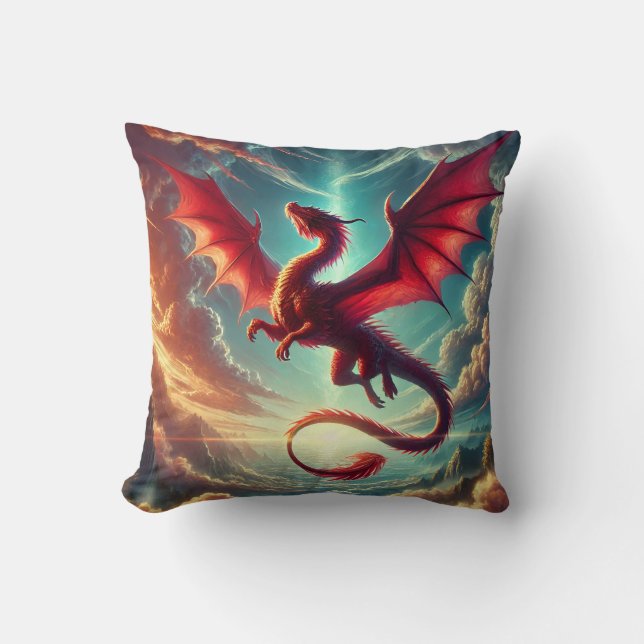 Red Dragon Cushion (Front)