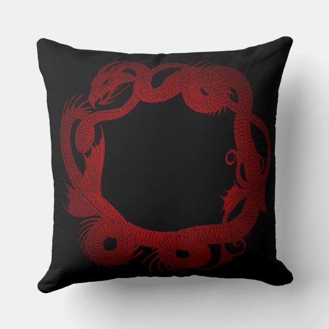 Red Dragon Cushion (Back)