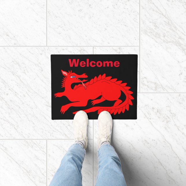 Red Dragon Design Doormat (Indoor)