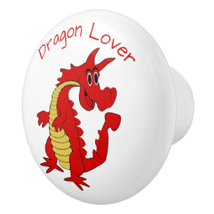 Red Dragon Design Personalised Ceramic Knob
