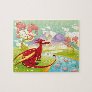 Red Dragon Dreamscape 8x10 Jigsaw Puzzle