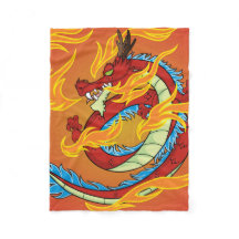 Red Dragon Fire and Flames