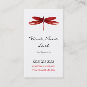 Red Dragon Fly Business Card Dragonfly Cards