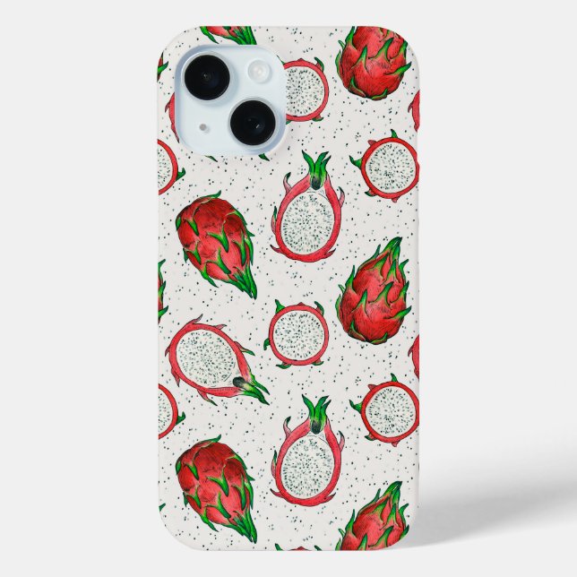 Red dragon fruit on off white Case-Mate iPhone case (Back)