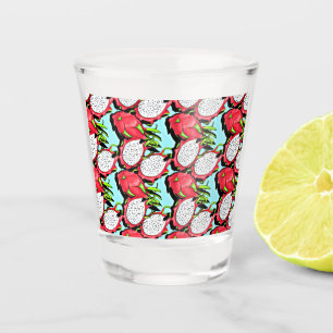 red dragon fruit shot glass
