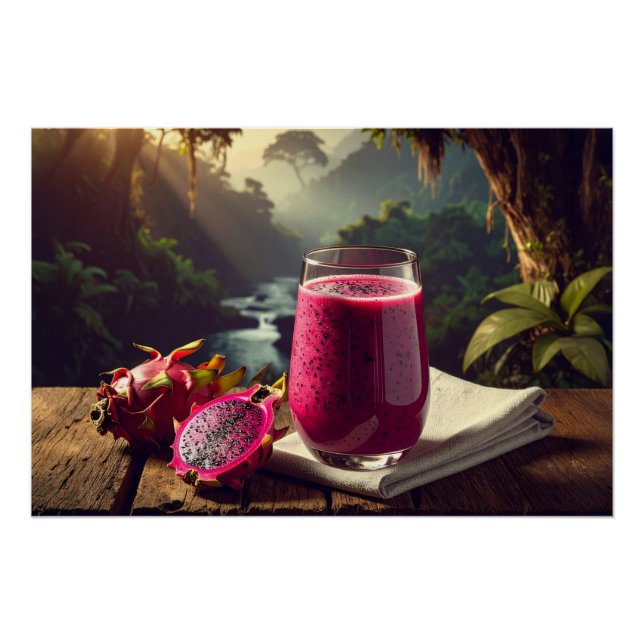 RED DRAGON FRUIT (Venus Pitahaya) - EXOTIC FRUITS Poster (Front)