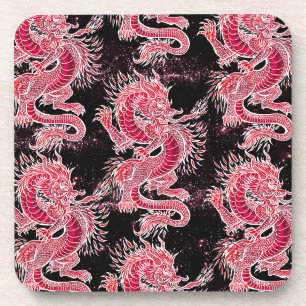Red Dragon Galaxy Coaster