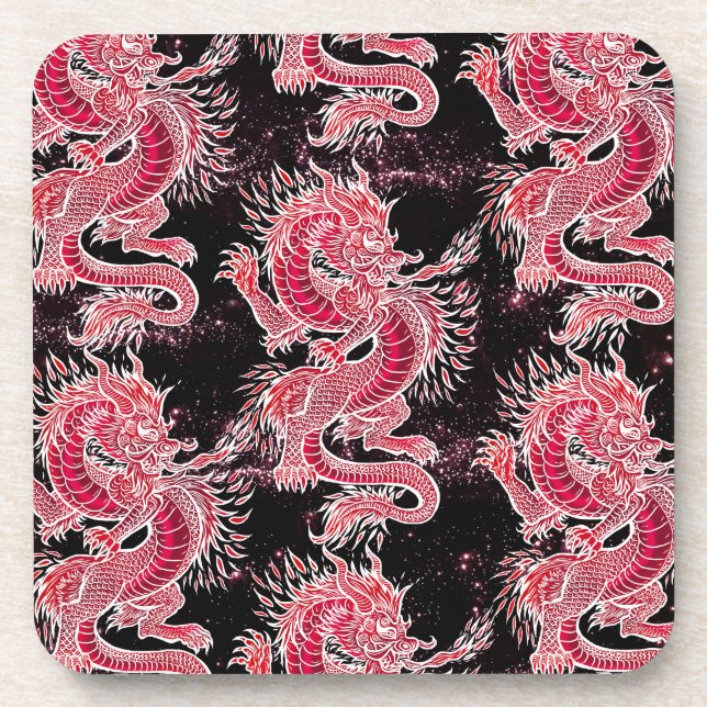 Red Dragon Galaxy Coaster (Front)