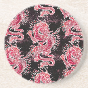 Red Dragon Galaxy Coaster