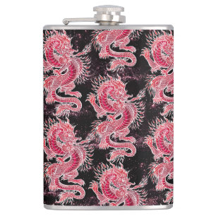 Red Dragon Galaxy Hip Flask