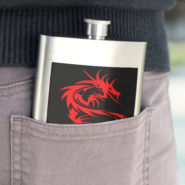 Red Dragon Hip Flask (In Situ)