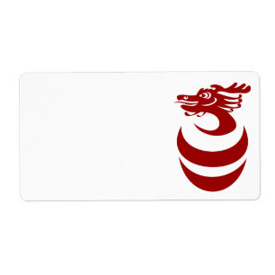 Red dragon in Egg Label