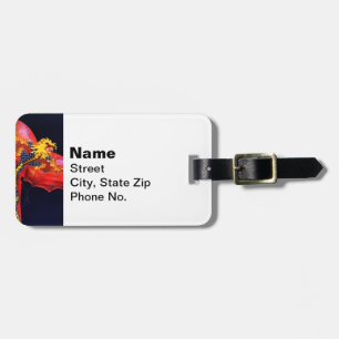 Red Dragon Kite Luggage Tag