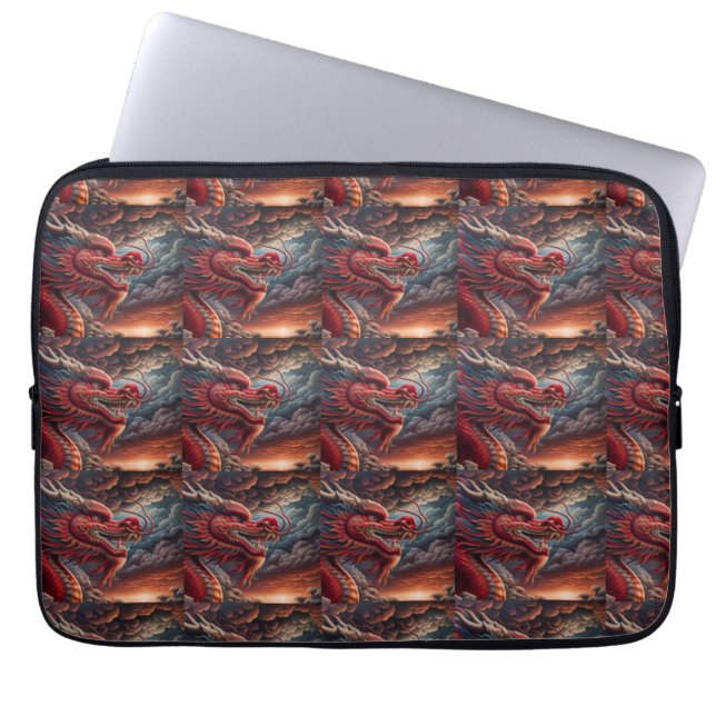 Red Dragon  Laptop Sleeve (Front)