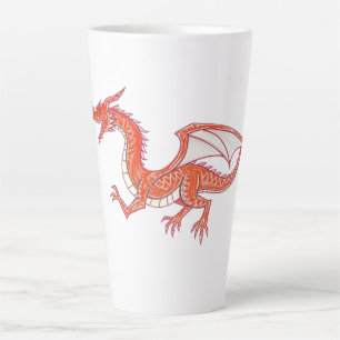 Red dragon latte mug