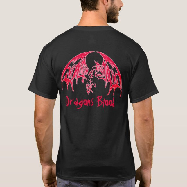 Red Dragon Magical Creature  T-Shirt (Back)