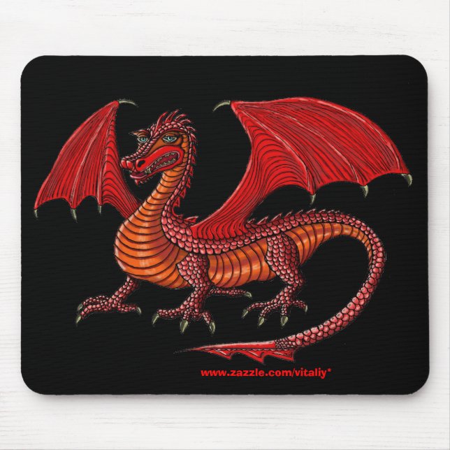 Red  Dragon mousepad design (Front)