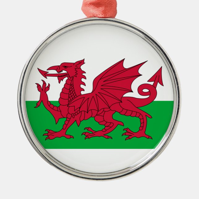 Red Dragon Of Wales Christmas Tree Ornament (Front)