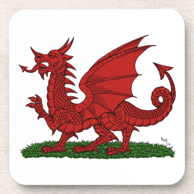 Red Dragon of Wales Coaster (Front)
