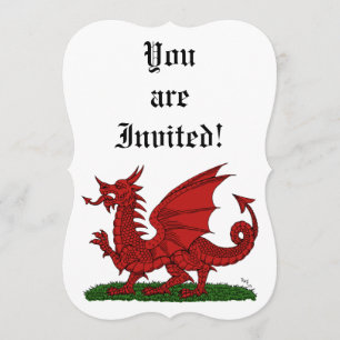 Red Dragon of Wales Invitation