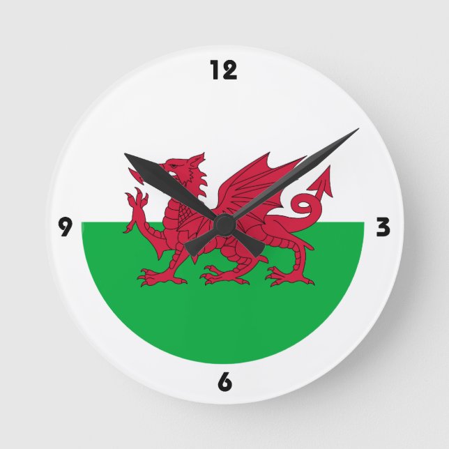 Red Dragon of Wales Wall Clock (Front)