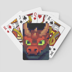 Red Dragon Pixel Art Playing Cards