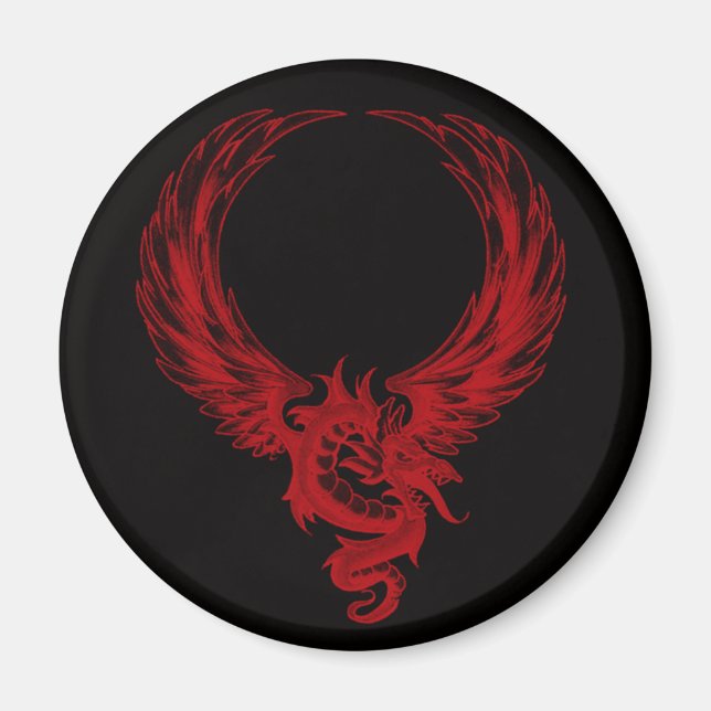 Red Dragon Ryuu Magnet (Front)