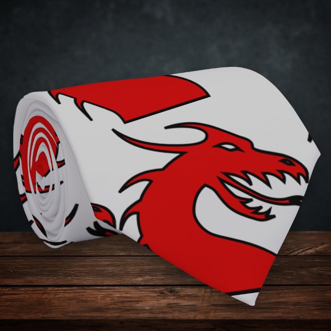 Red Dragon Silhouette Tie (Creator Uploaded)