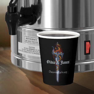 Red Dragon Sword Paper Cups