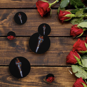 Red Dragon Sword Roses Confetti