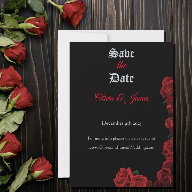Red Dragon Sword Roses Invitation (Creator Uploaded)