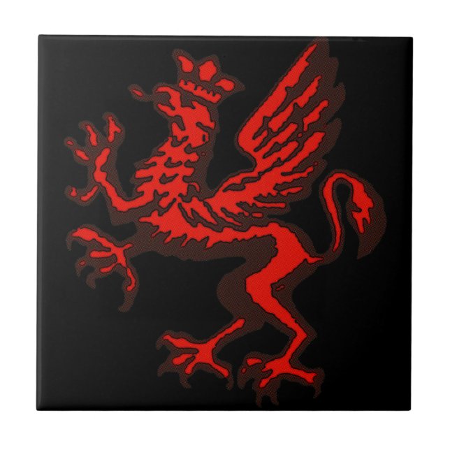 Red dragon tile (Front)