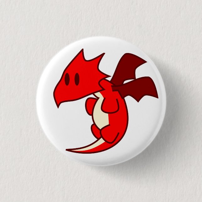 Red Dragon Token 3 Cm Round Badge (Front)