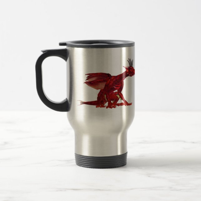 Red Dragon  Travel Mug (Left)